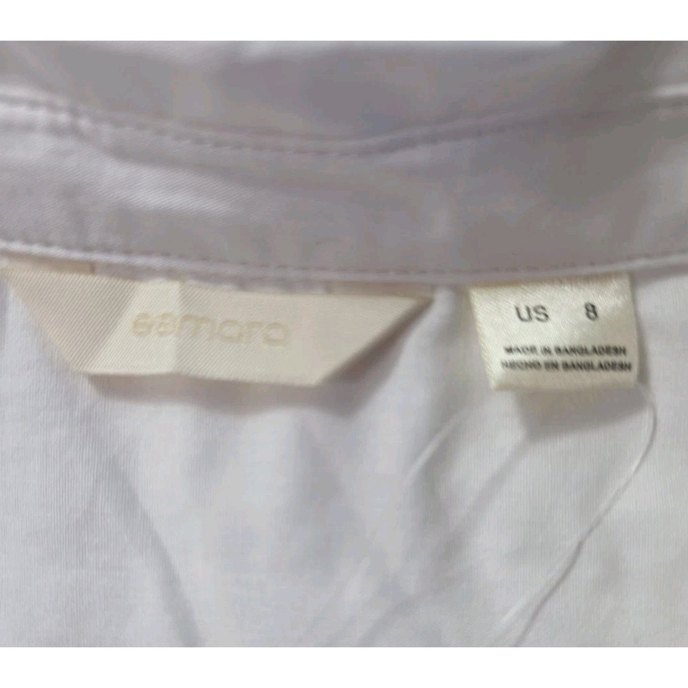NWT Esmara White 100% Cotton Button Front Oversized Shirt Women's US 8 Medium - Picture 11 of 12